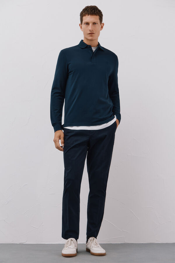 Cortefiel Regular fit polo shirt Navy