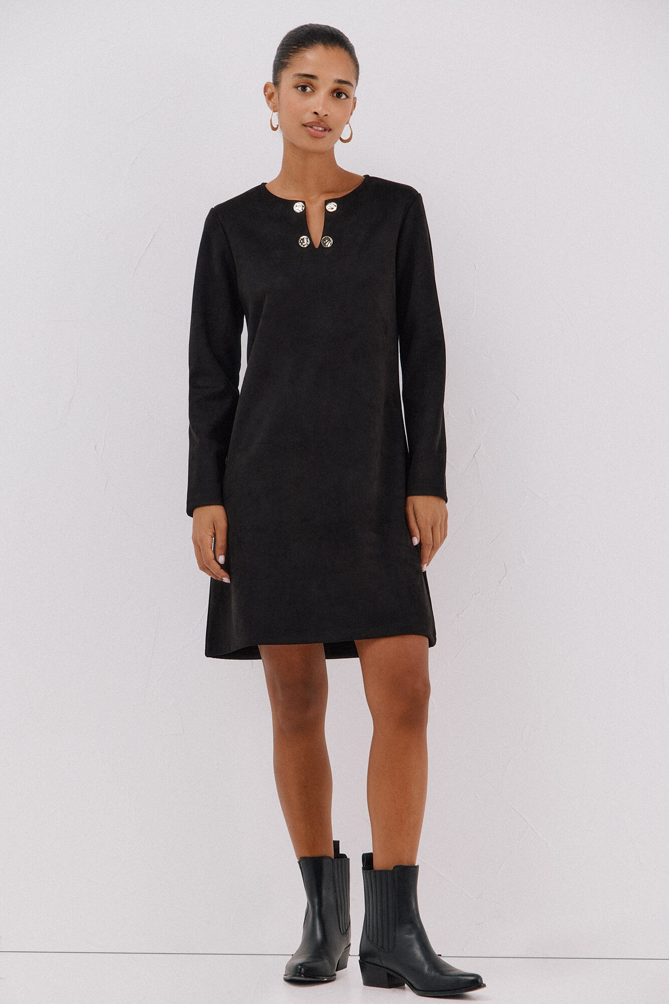 Cortefiel Elastic leather boot