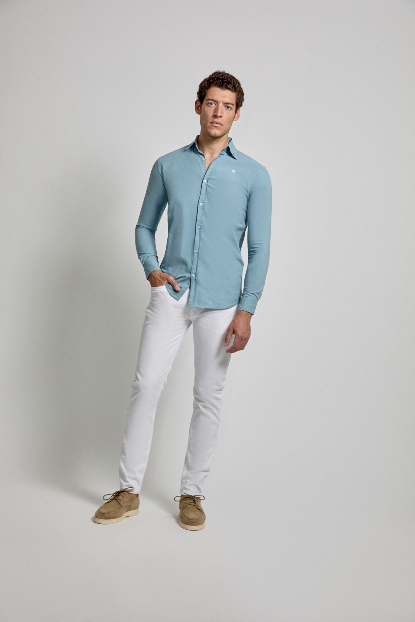 Street Monkey Camisa Oxford com log&oacute;tipo