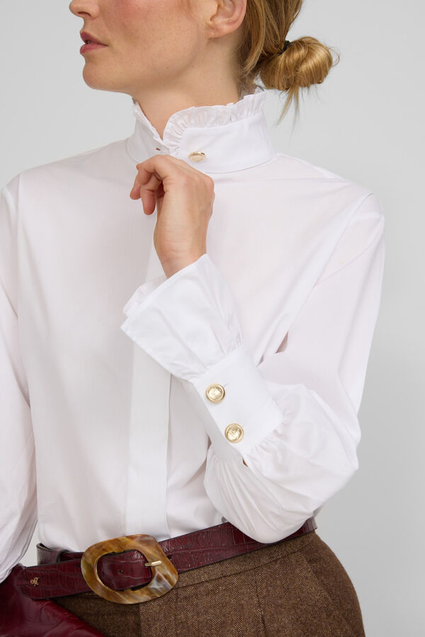 Silbon Camisa com detalhe de punho Branco