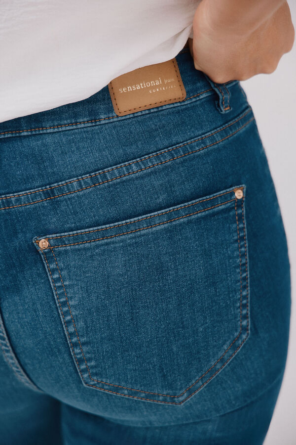 Cortefiel Sensational Straight Jeans Blue
