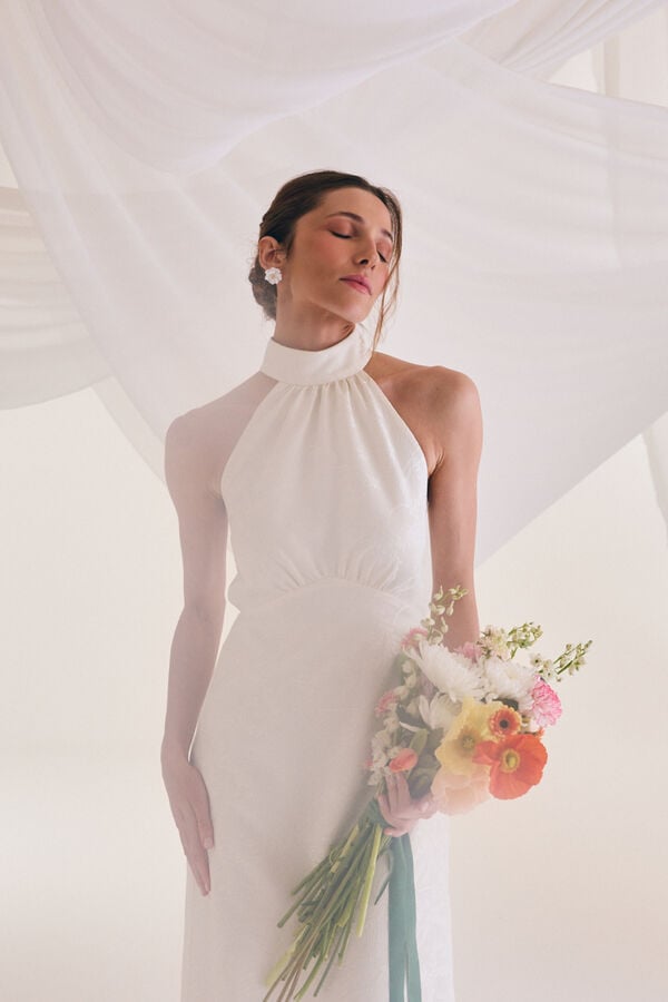 Pol&iacute;n Et Moi Vestido de noiva liso Branco