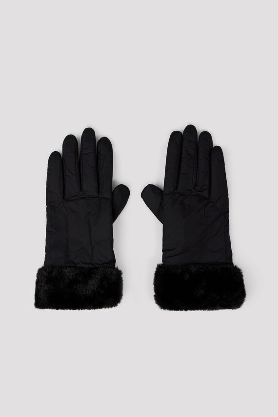 Guantes nylon efecto pelo