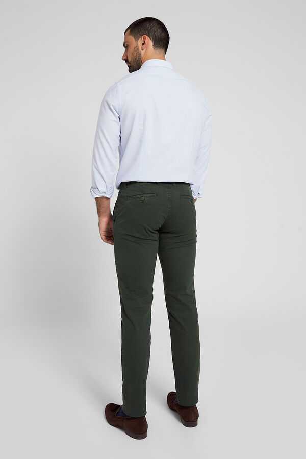 Silbon Pantal&oacute;n sport chino casual verde botella Verde oscuro