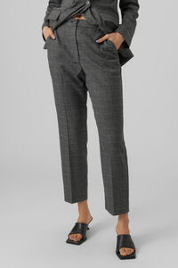 Cortefiel Prince of Wales check suit trousers  Black
