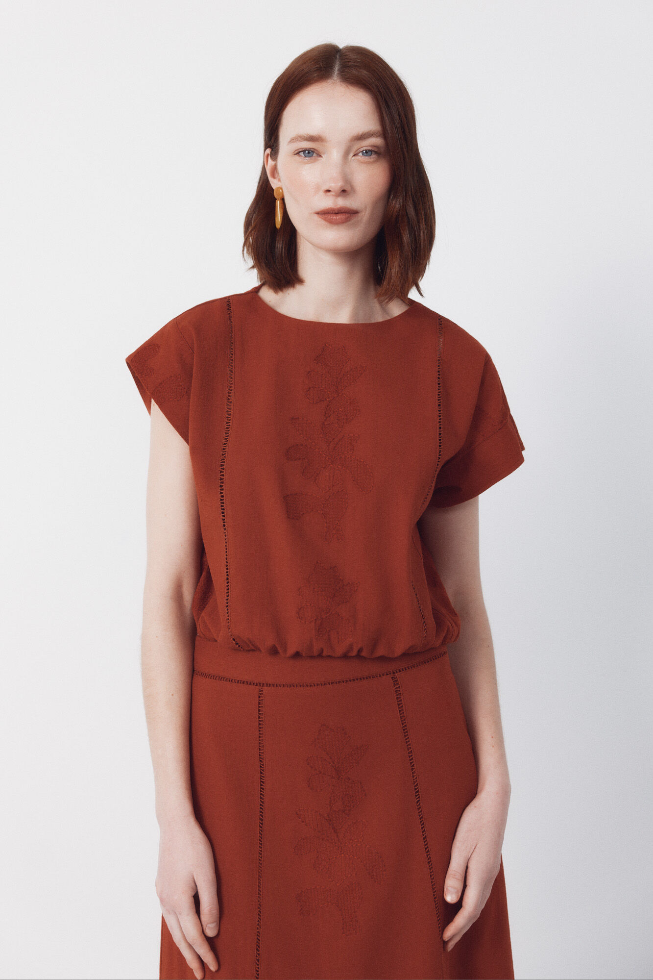 Cortefiel Embroidered top