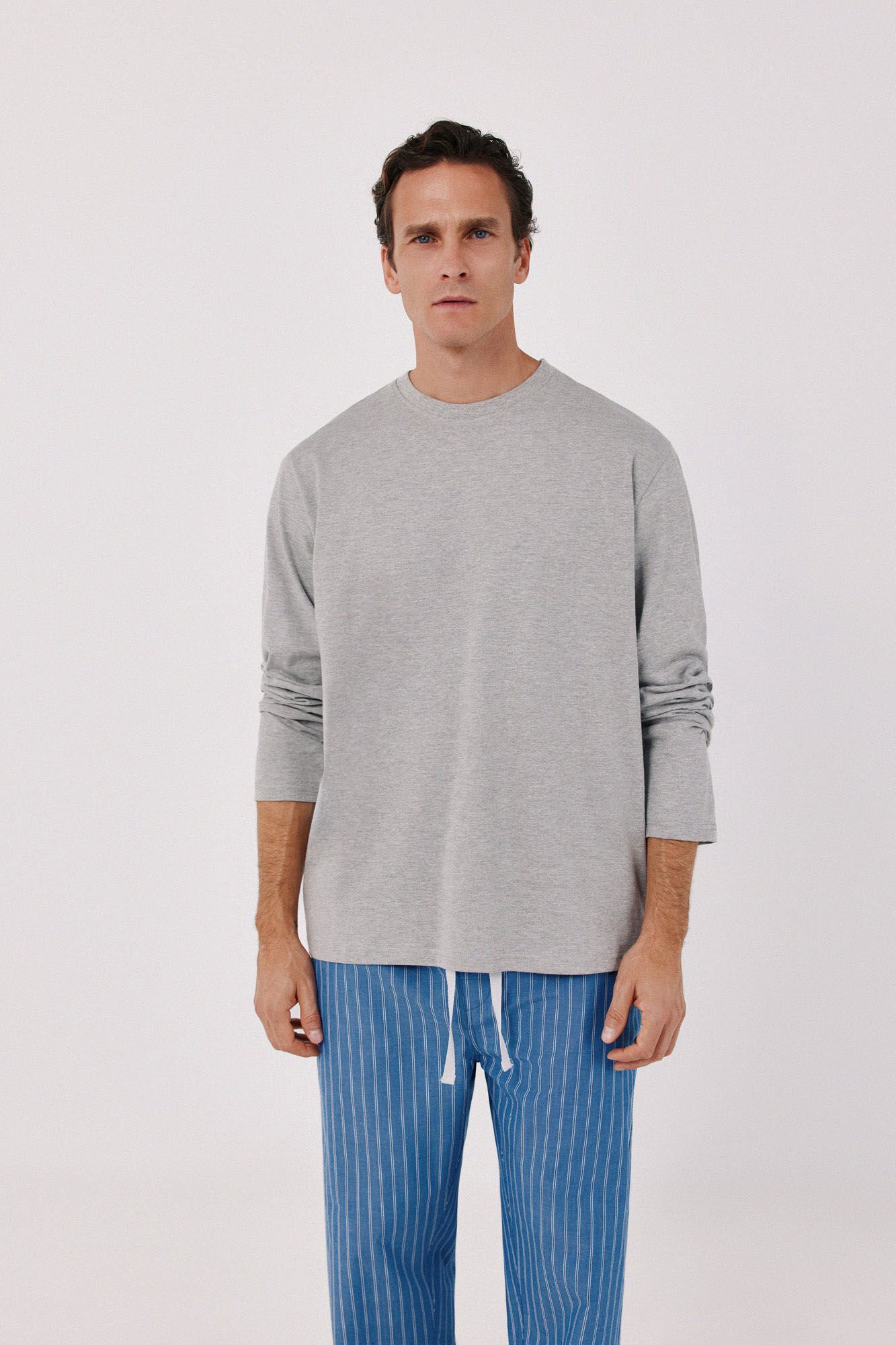 Cortefiel Jersey-knit and fabric pyjamas set