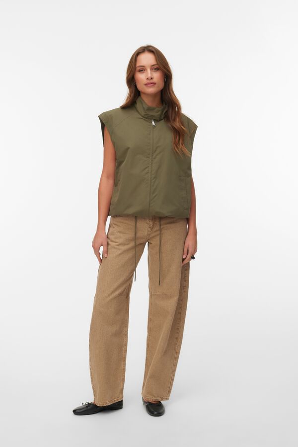 Vero Moda Colete curto ajust&aacute;vel Verde