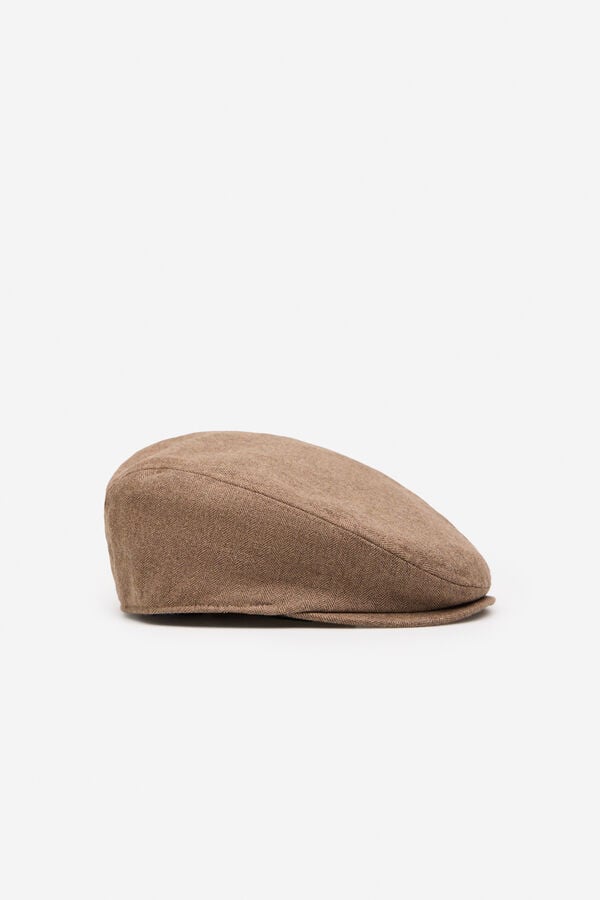 Cortefiel Classic fabric cap Camel