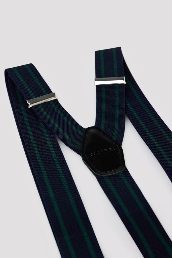Cortefiel Plaid elastic strap Blue