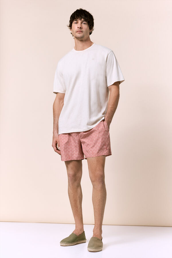 OOTO Fato de banho estampado &eacute;tnico OOTO Vermelho