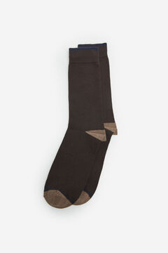 Cortefiel Plain socks  Dark brown