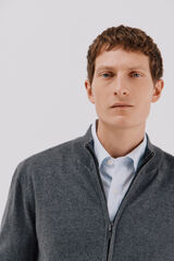 Cortefiel Cardigan de algodão e cashmere Cinzento