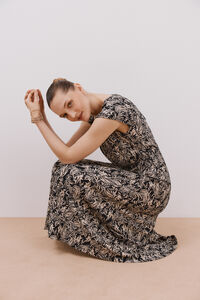 Cortefiel Pleated knot dress