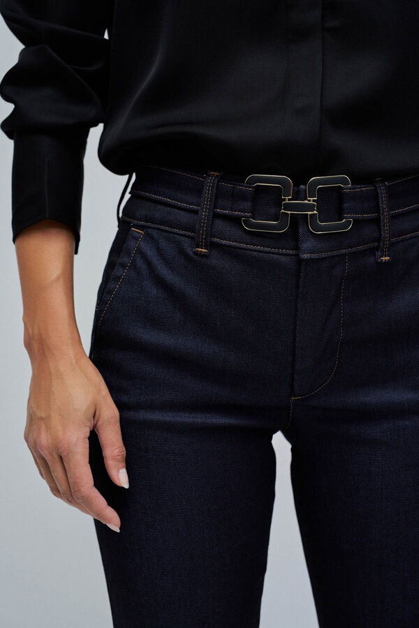 Salsa Jeans Calça calças chino flare secreta com cinto Azul