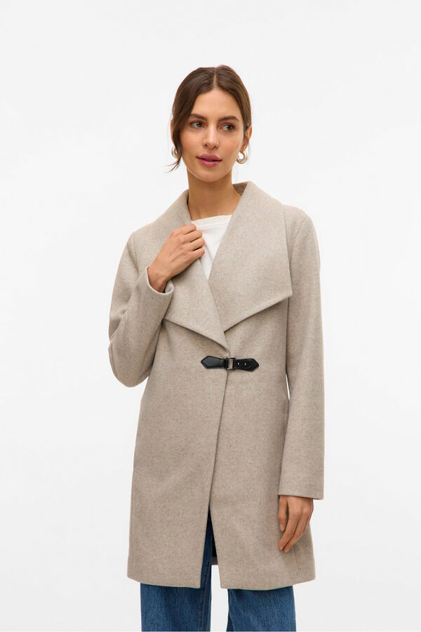 Vero Moda sobretudo de tecido midi Castanho