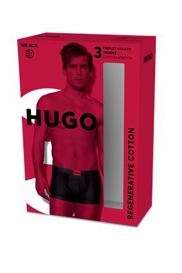 HUGO Pacote de três boxers Preto
