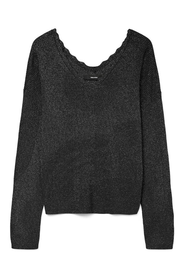 Vero Moda Camisola de malha de manga comprida  Preto