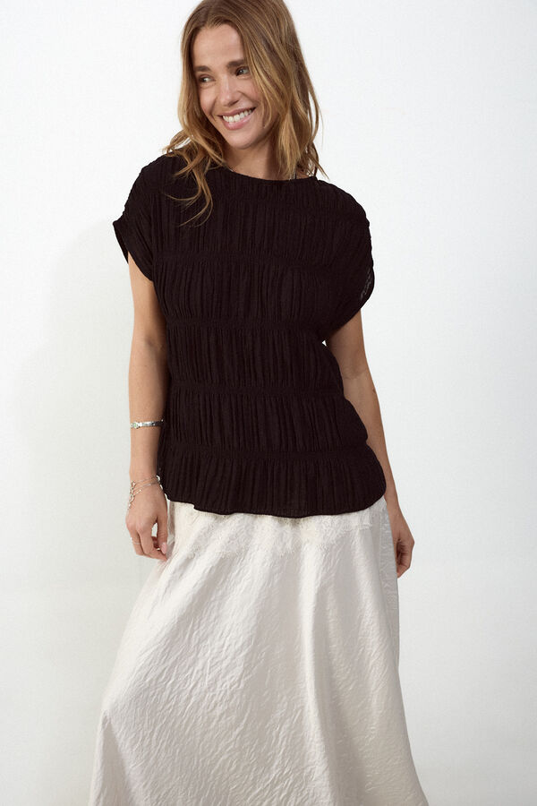 Slowlove Top vuelo Negro