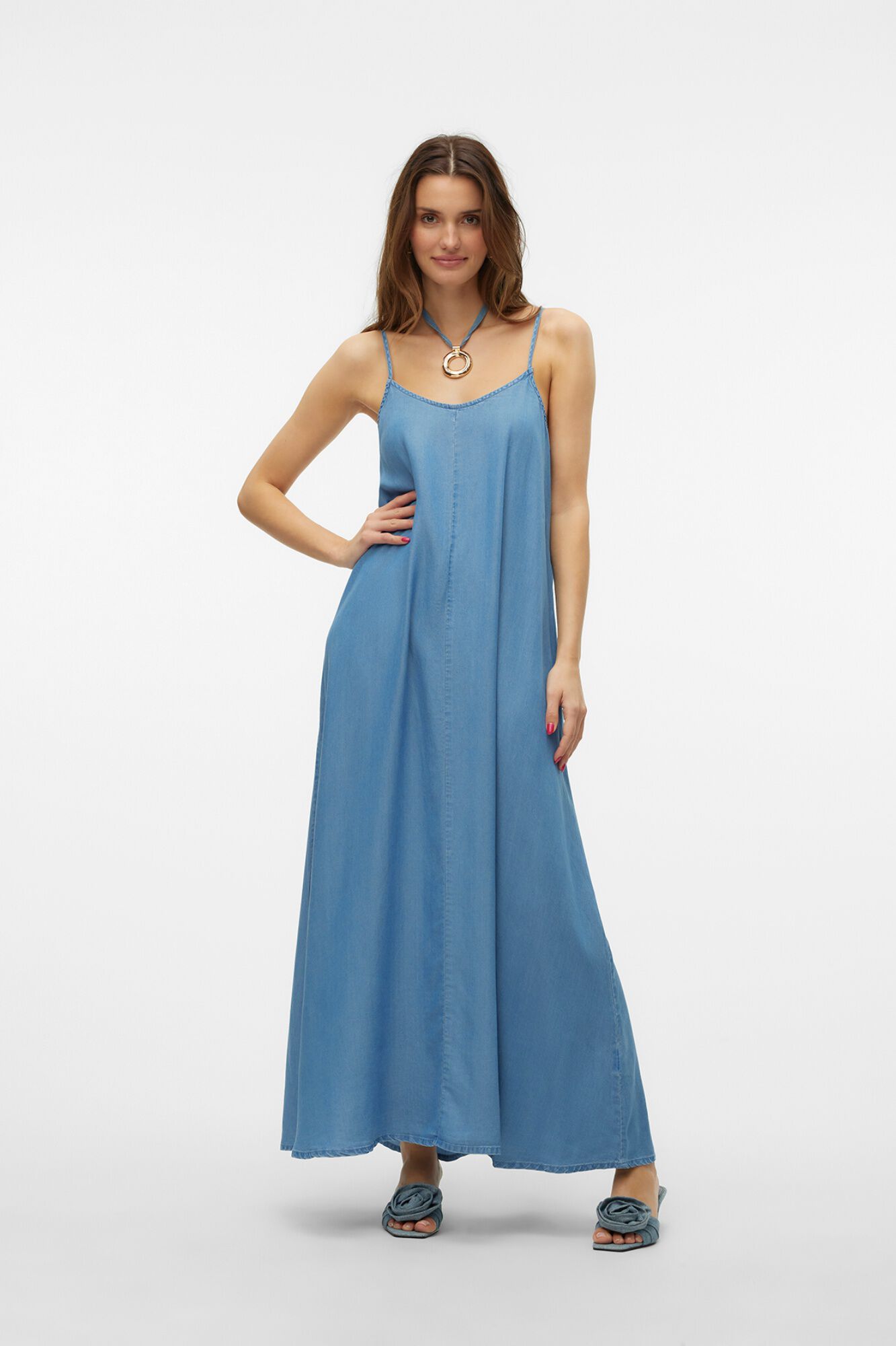 Vero Moda Vestido em tecido tencel fluido