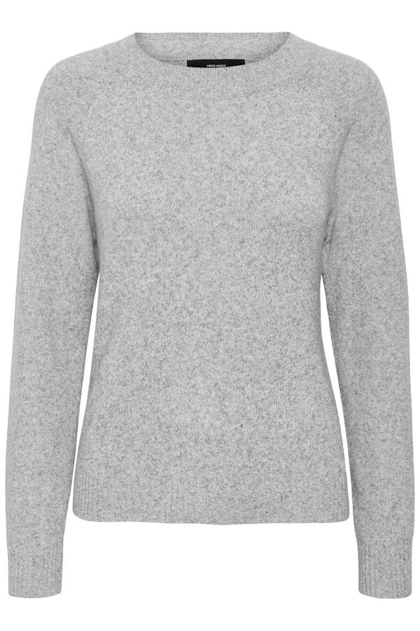 Vero Moda Curve Camisola grande de gola redonda  Cinzento