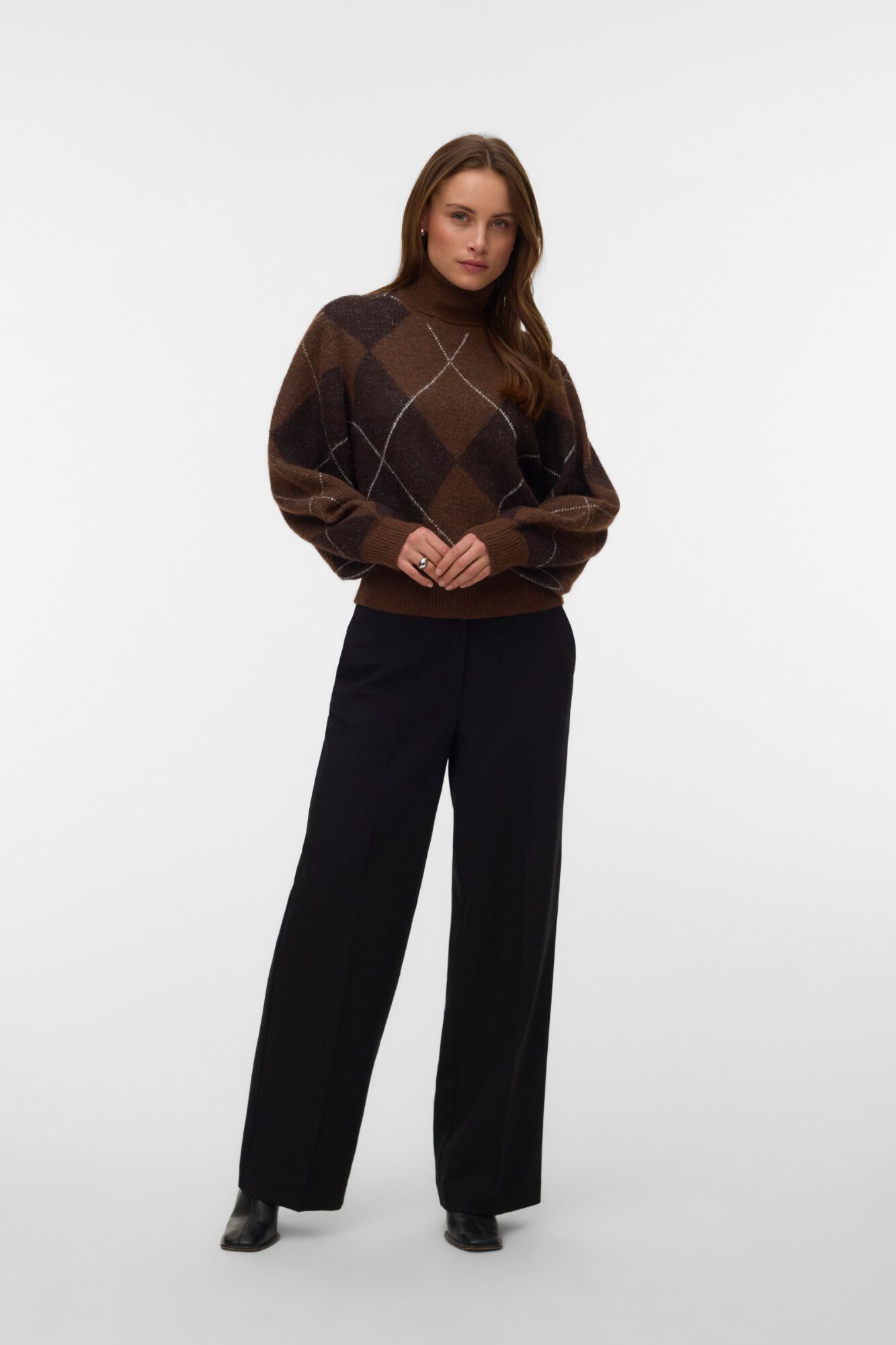 Vero Moda Camisola de losangos gola alta
