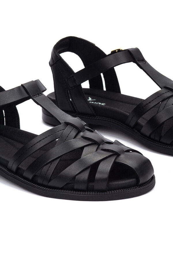 Pikolinos Women's flat buckle sandals Black