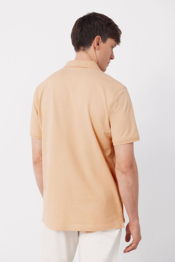Cortefiel Basic piqué polo shirt Nude