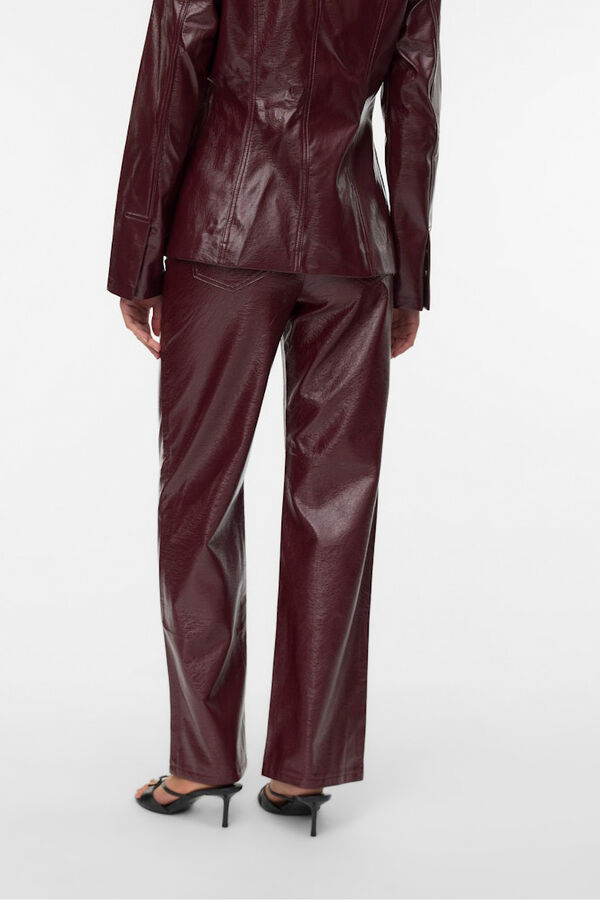 Vero Moda Calça enceradas brilhantes Roxo