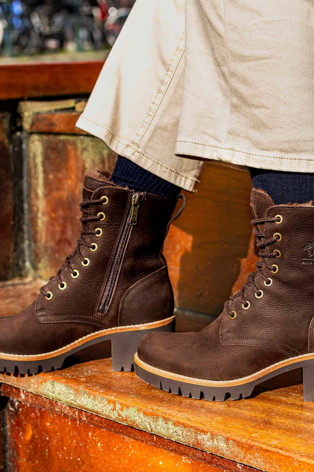 Panama Jack Botas de mulher com salto em pele nobuck