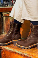 Panama Jack Botas de mulher com salto em pele nobuck Castanho