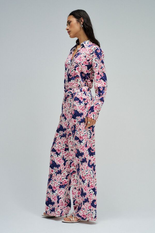 Salsa Jeans Cal&ccedil;a regular com padr&atilde;o floral Azul