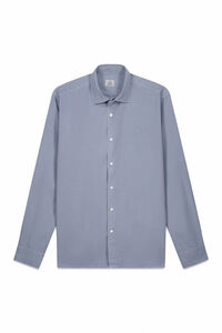 OOTO Camisa liso de algodão tencel sarja