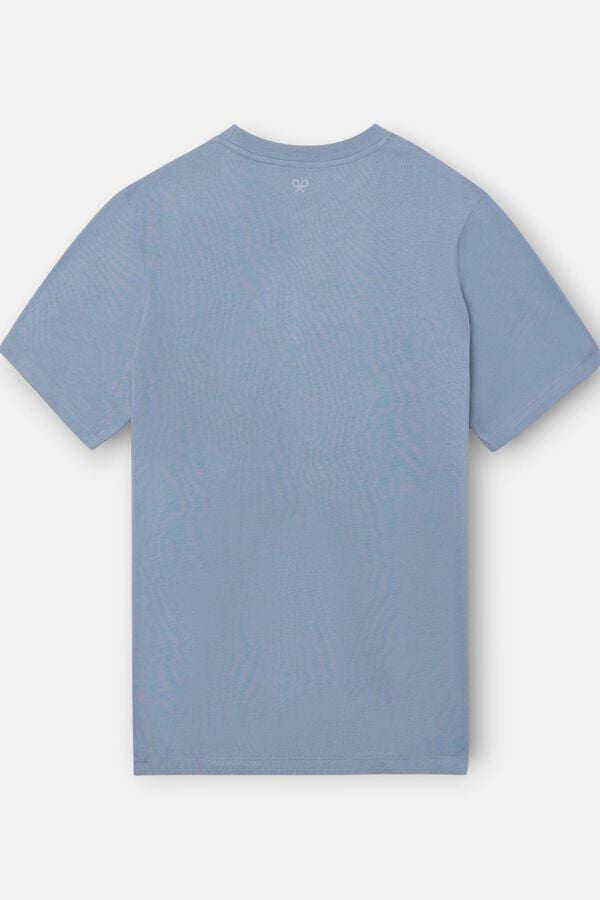 Silbon T-shirt Silbon com flock Azul