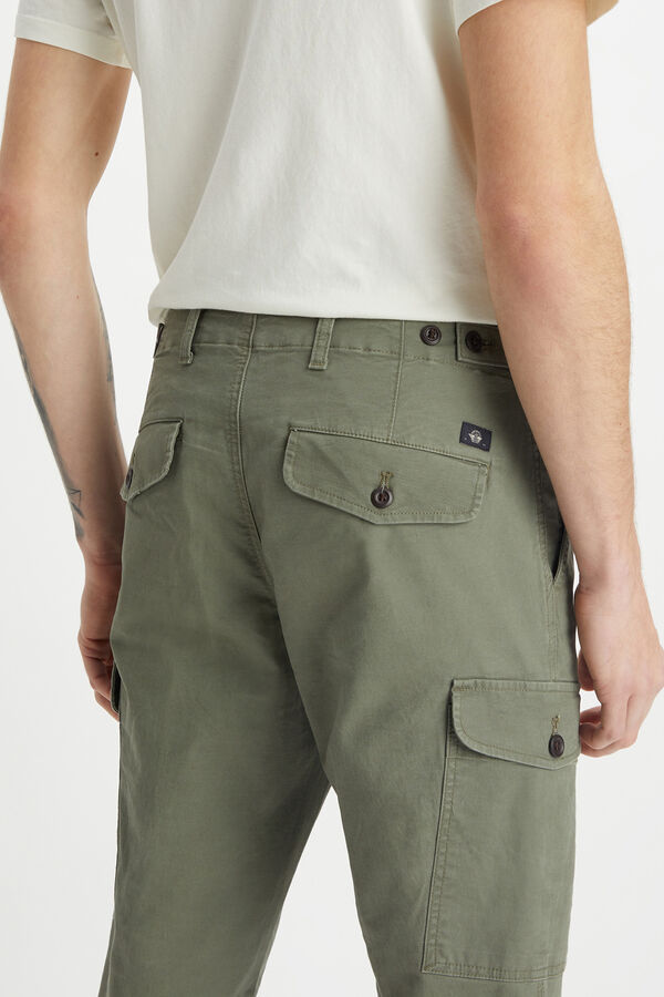 Dockers Calça cargo para homem slim cônica Verde