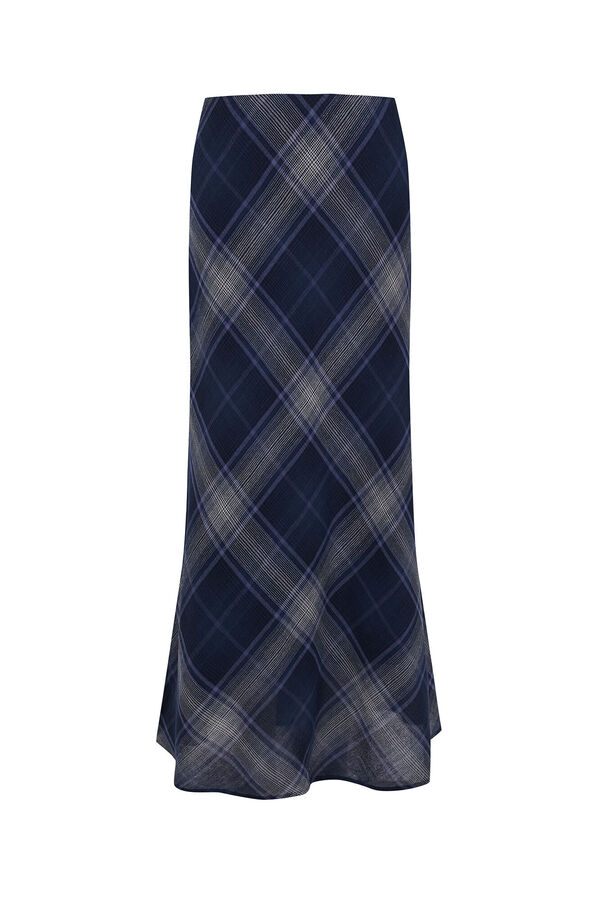 Cortefiel Plaid midi skirt Multicolour