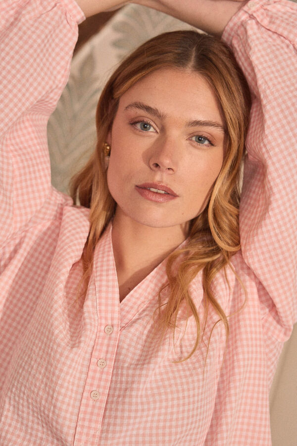 Polín Et Moi Blusa vichy Marilen Rosa