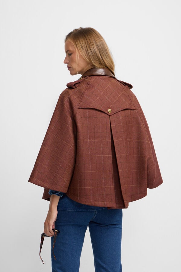 Silbon Camada com detalhes em couro xadrez Castanho