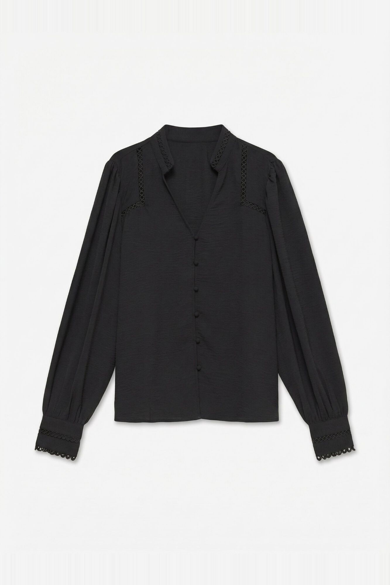 Vero Moda Blusa manga abullonada calados