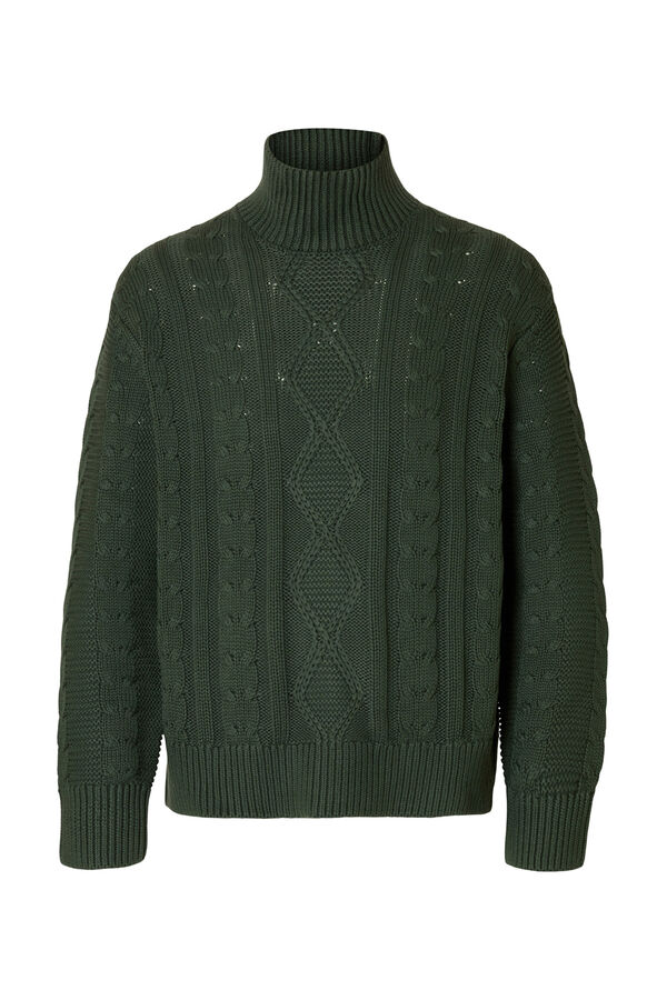 Selected Camisola estruturada 100% algodão orgânico  Verde