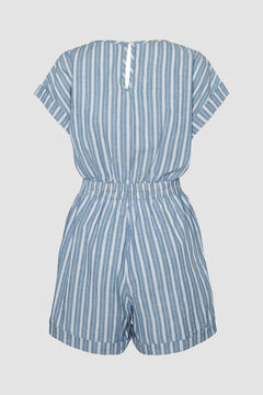 Cortefiel Chambray playsuit Royal blue
