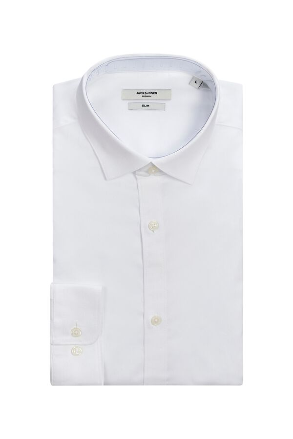Jack & Jones Camisa slim fit em algod&atilde;o Branco