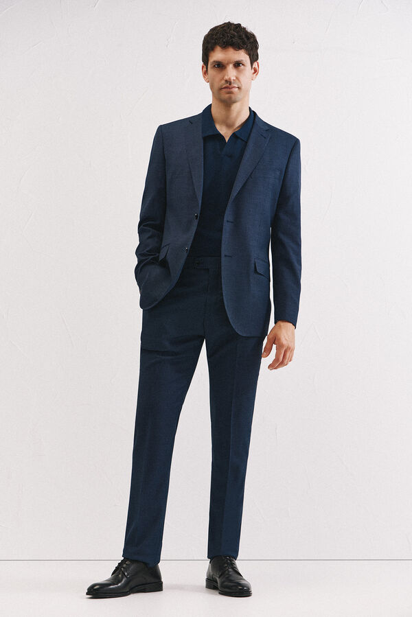 Cortefiel Coolmax bird's eye pants Blue