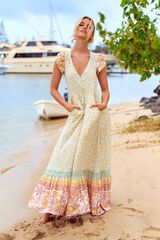 Jaase Vestido comprido Carmen Verde