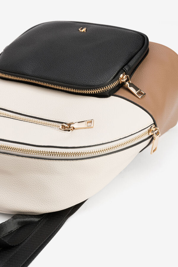 Vilanova Multicoloured faux leather backpack Nude