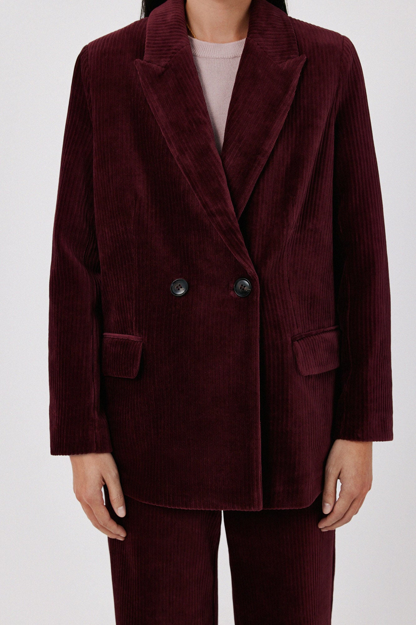 Cortefiel Blazer de mujer cruzada de pana
