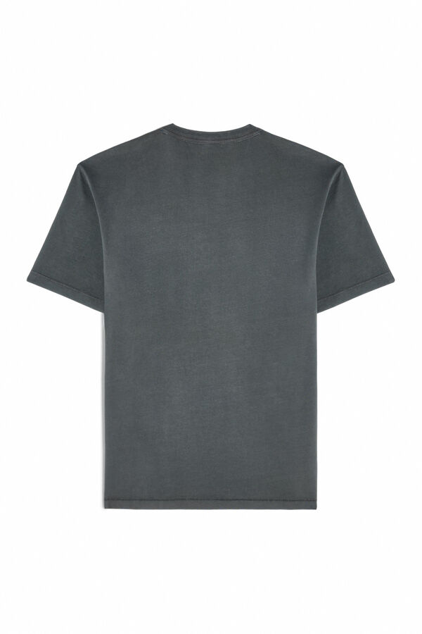 Cortefiel T-shirt básica com bordado avião OOTO Cinzento