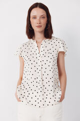 Cortefiel Blusa fluida manga com folho Multicolorido