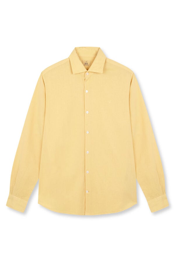 OOTO Cotton linen long sleeve shirt Gold