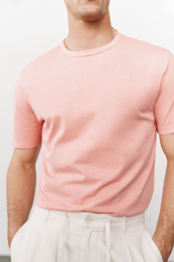 OOTO T-shirt básica com bordado avião OOTO Vermelho
